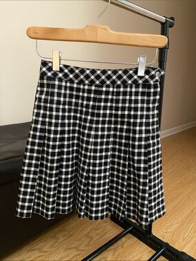 Divided Black & White Plaid Mini Skirt